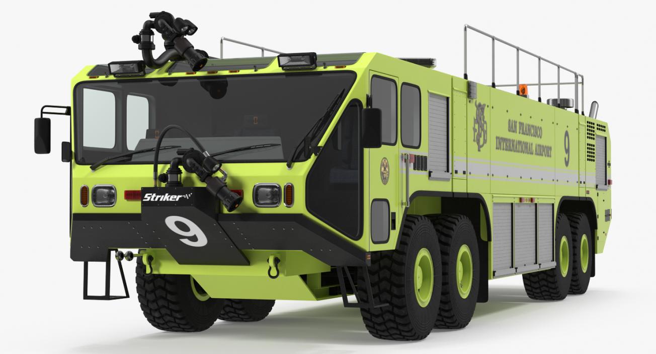 3D Oshkosh Striker 4500 Aircraft Rescue and Firefighting Vehicle