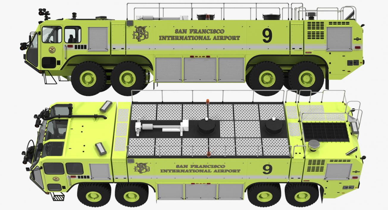 3D Oshkosh Striker 4500 Aircraft Rescue and Firefighting Vehicle