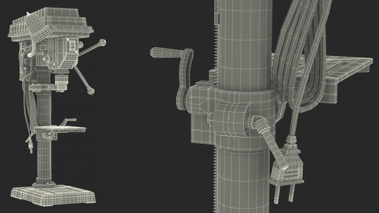 3D Bench Mount Drill Press model