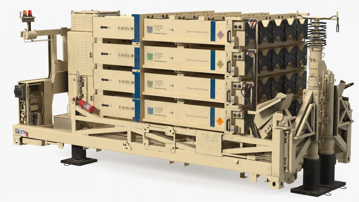 Iron Dome Mobile Air Defense System Rigged 3D