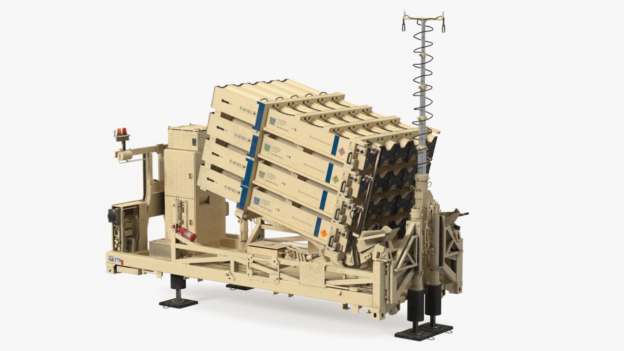 Iron Dome Mobile Air Defense System Rigged 3D