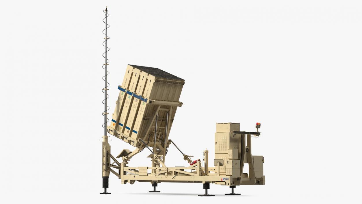 Iron Dome Mobile Air Defense System Rigged 3D