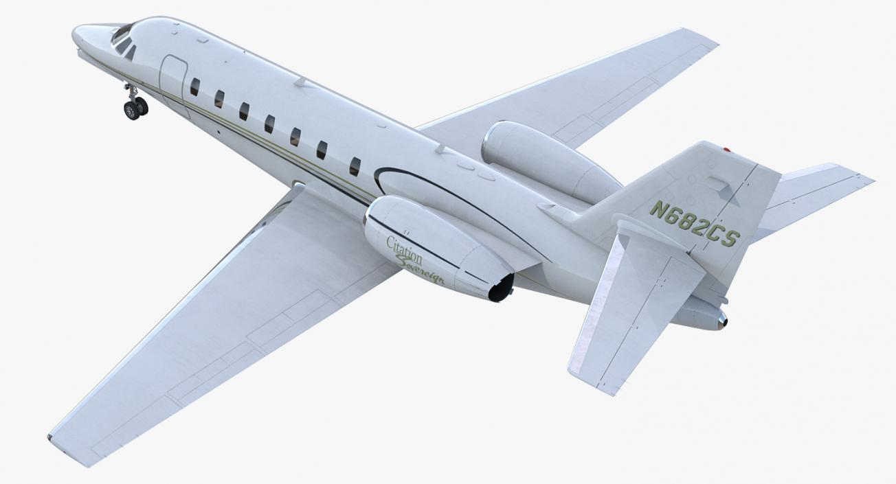 Business Jet Cessna Model 680 Sovereign 3D model