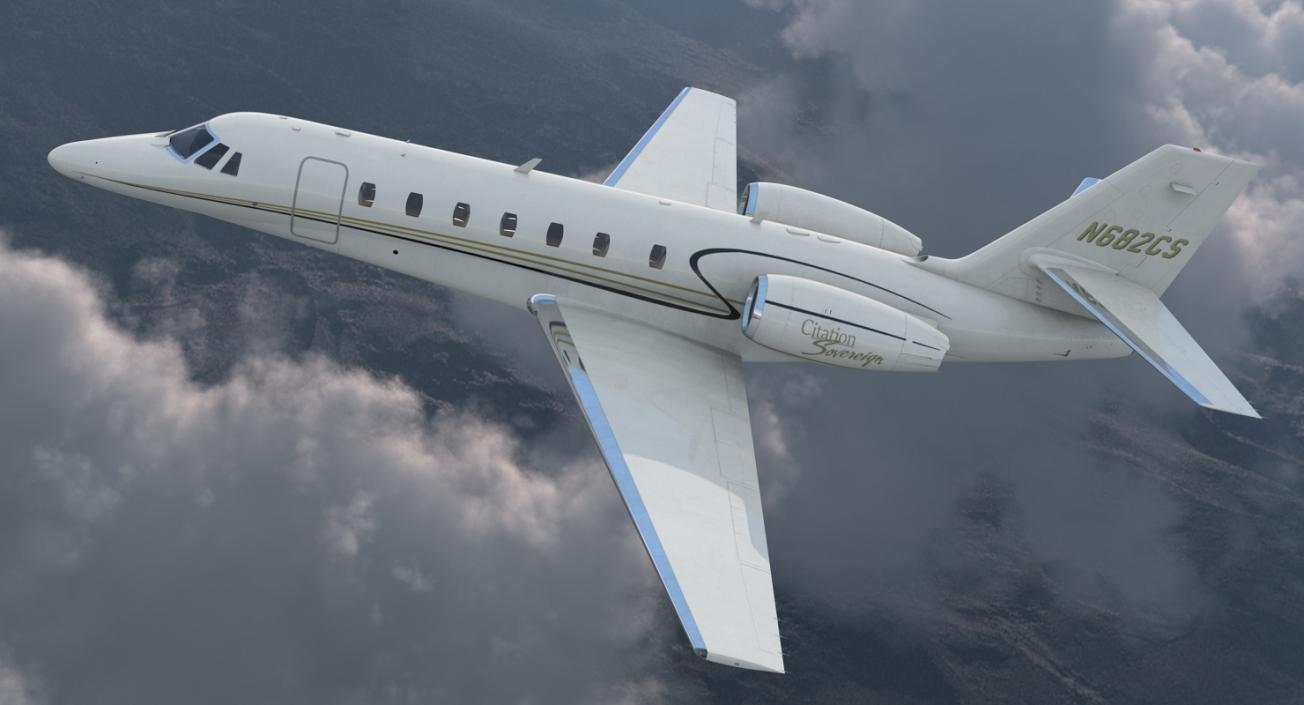 Business Jet Cessna Model 680 Sovereign 3D model