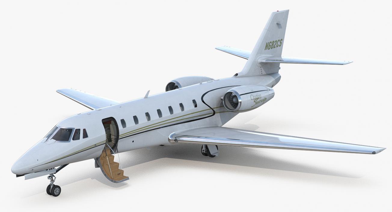 Business Jet Cessna Model 680 Sovereign 3D model