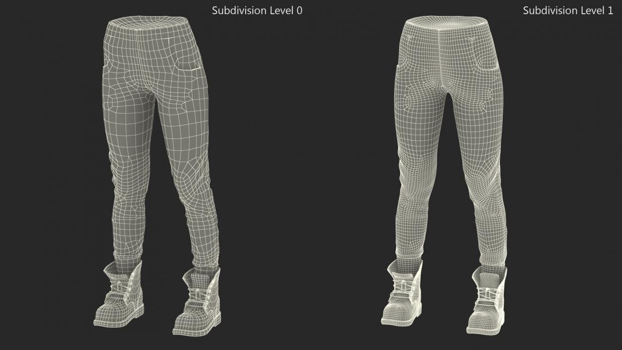 3D Lower Body in Pants and Boots 2