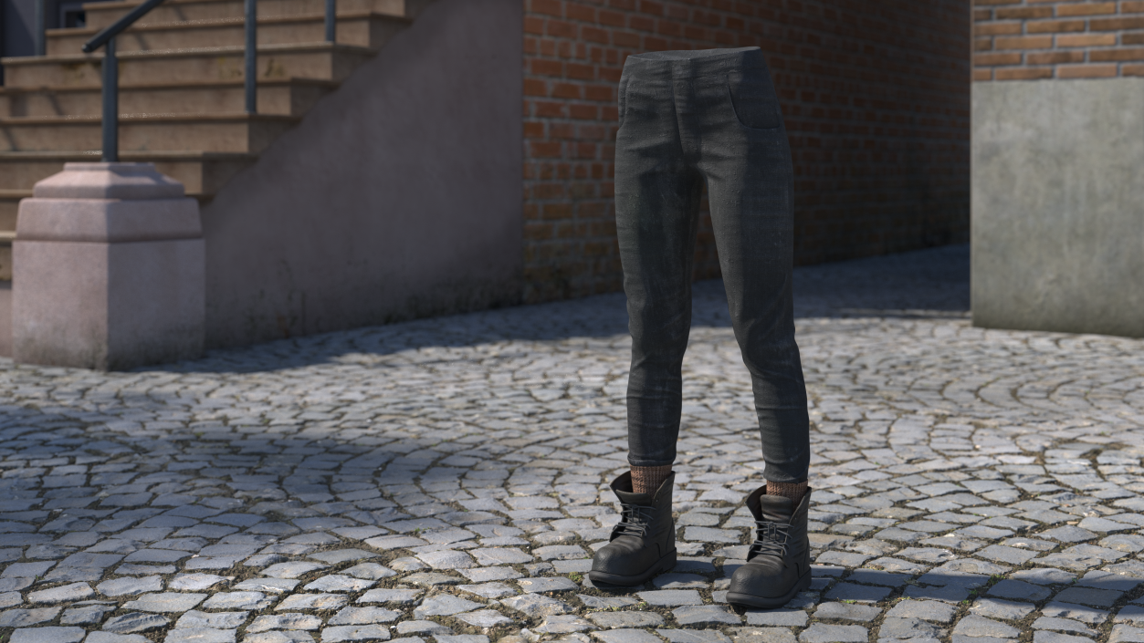 3D Lower Body in Pants and Boots 2