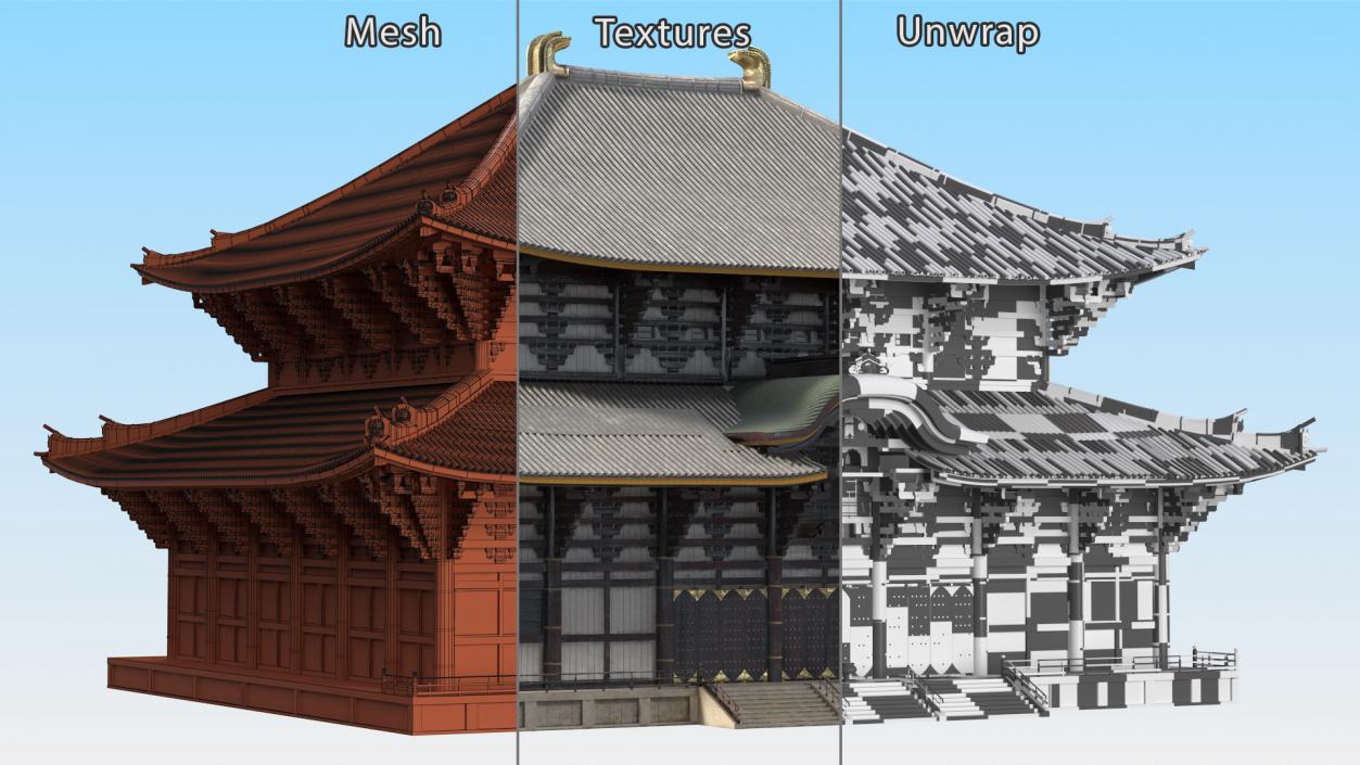 3D Asian Pagoda Building