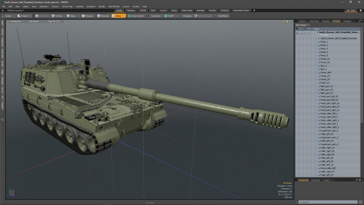 3D South Korean Self Propelled Howitzer 2 model