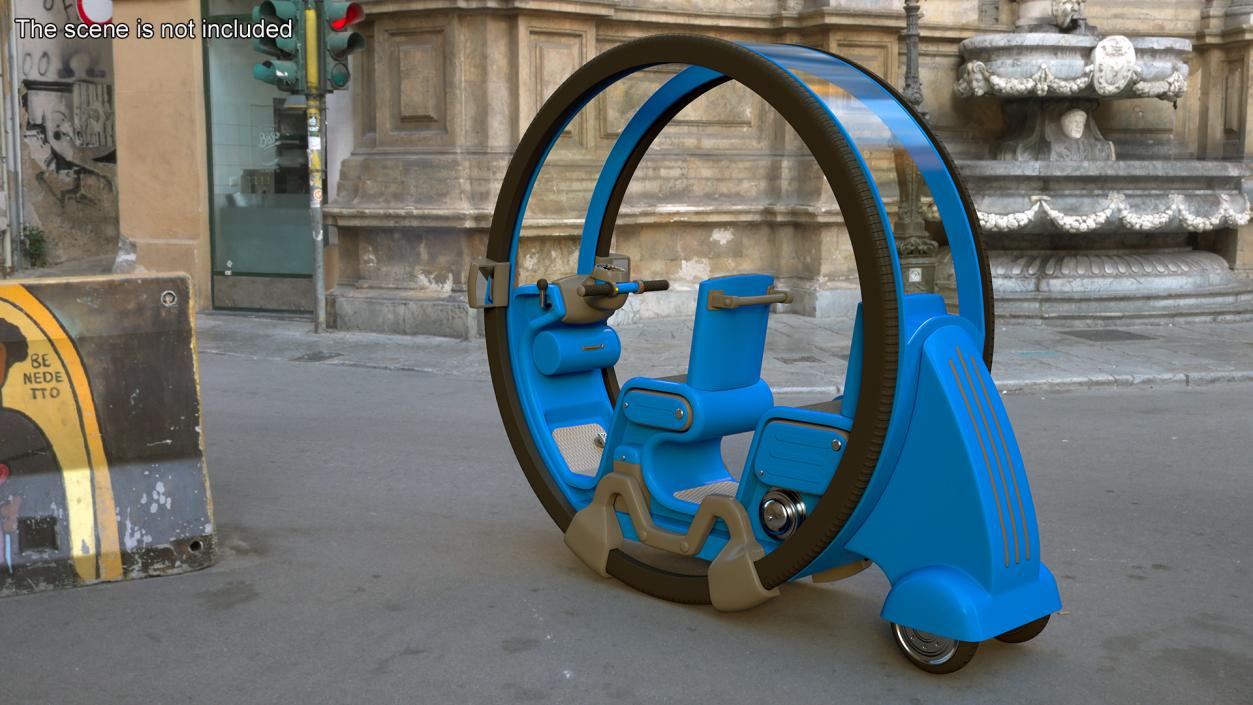 Futuristic Personal Vehicle Tube Blue 3D