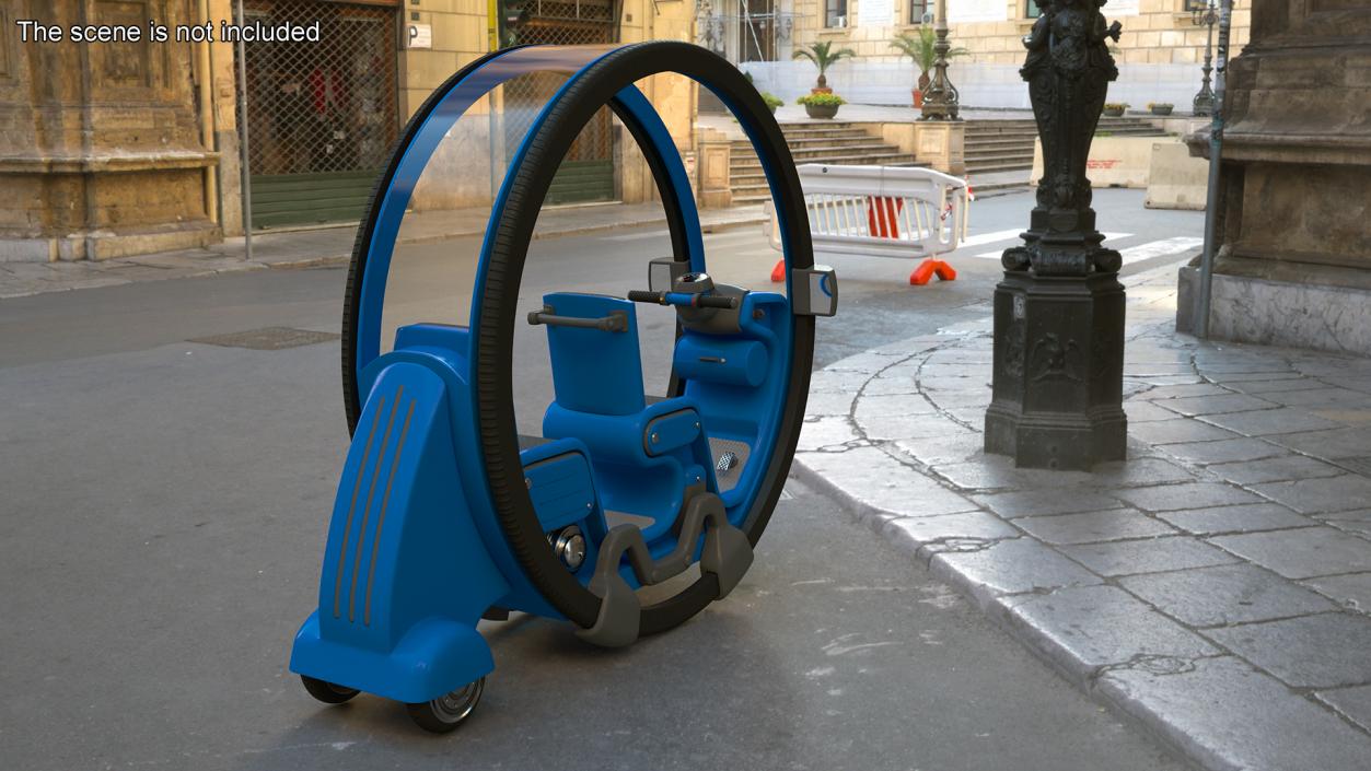 Futuristic Personal Vehicle Tube Blue 3D