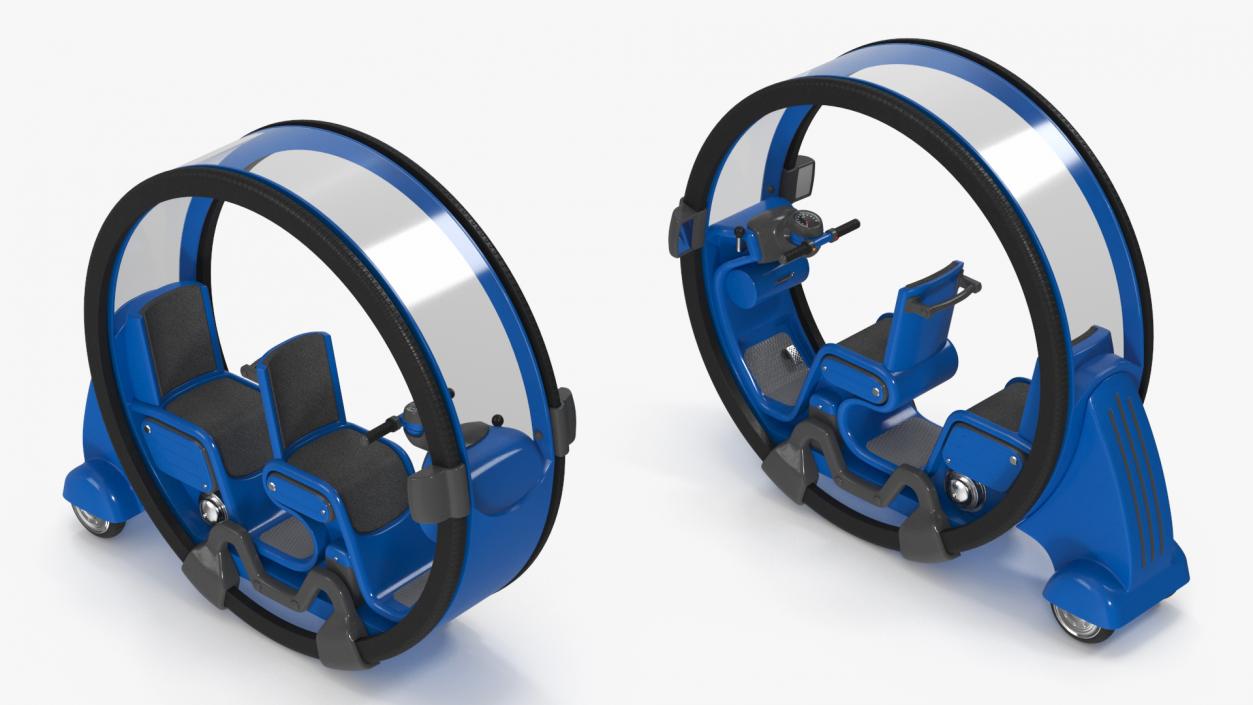 Futuristic Personal Vehicle Tube Blue 3D