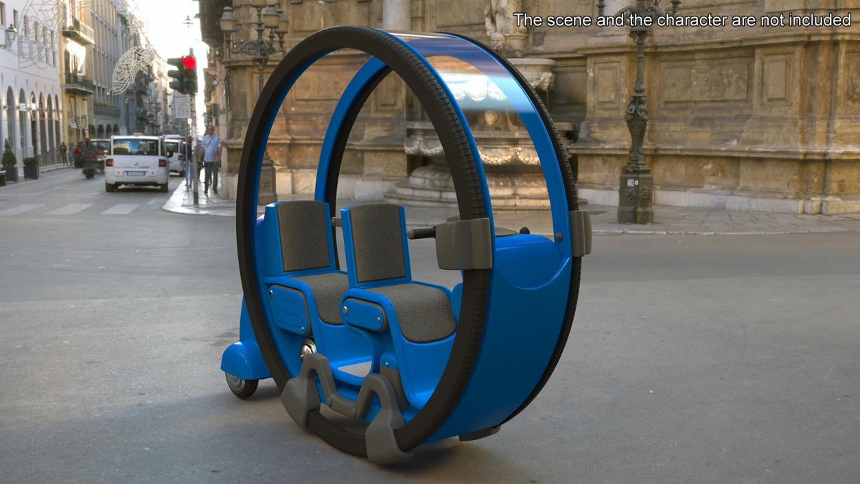 Futuristic Personal Vehicle Tube Blue 3D