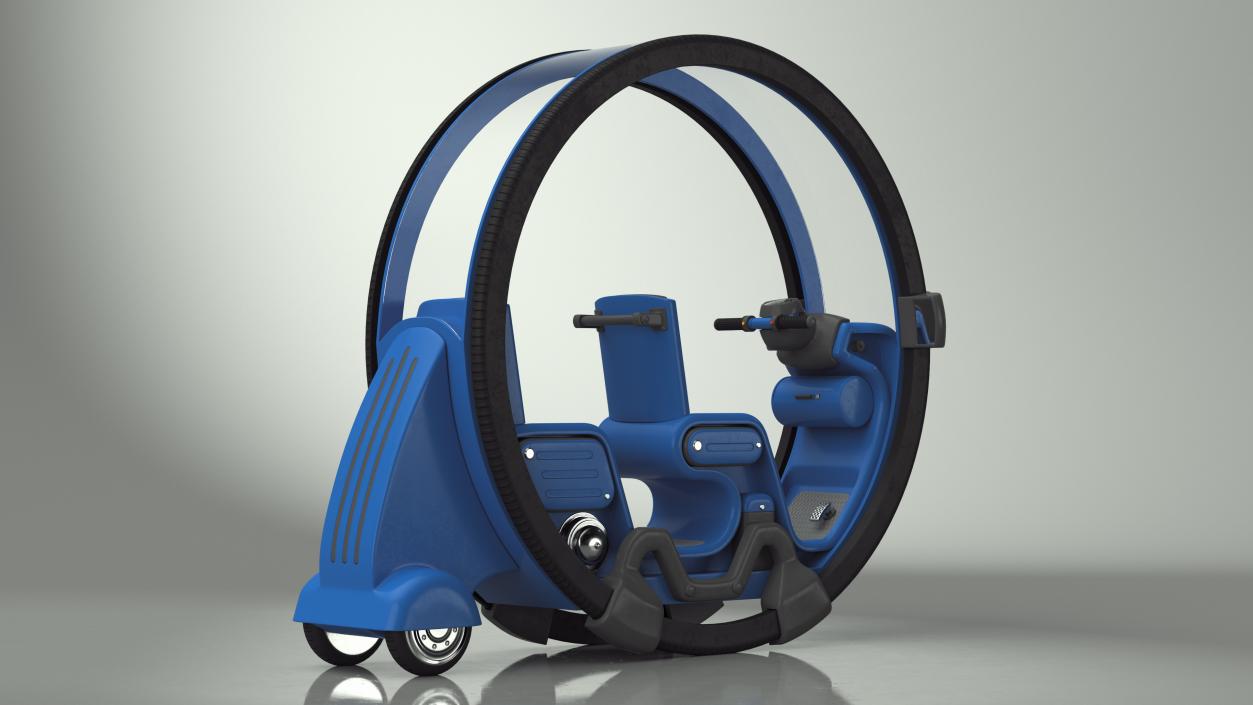 Futuristic Personal Vehicle Tube Blue 3D