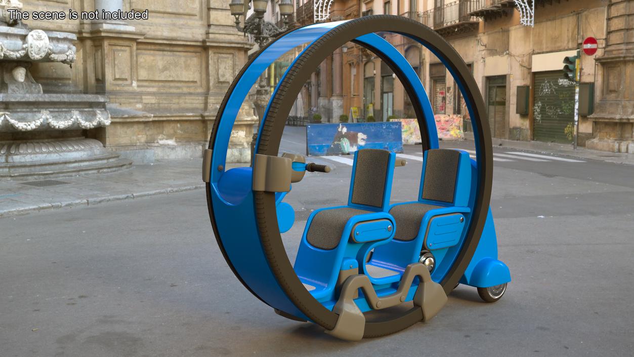 Futuristic Personal Vehicle Tube Blue 3D