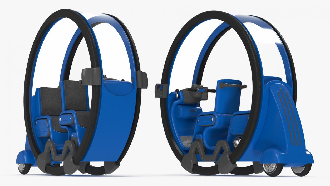 Futuristic Personal Vehicle Tube Blue 3D