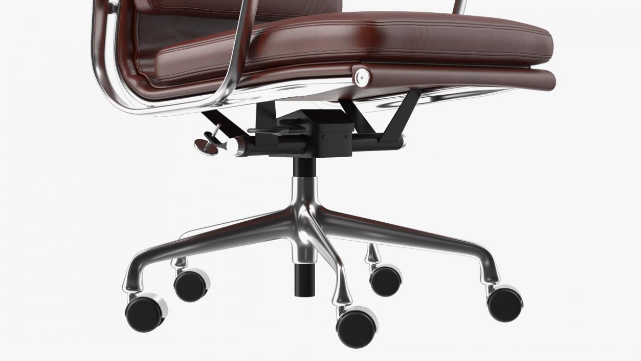 3D model Management Chair Brown Leather