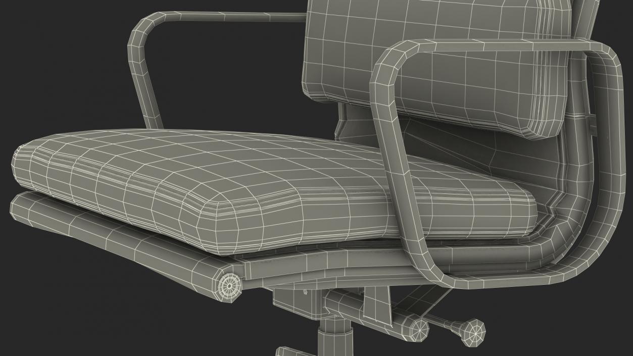 3D model Management Chair Brown Leather