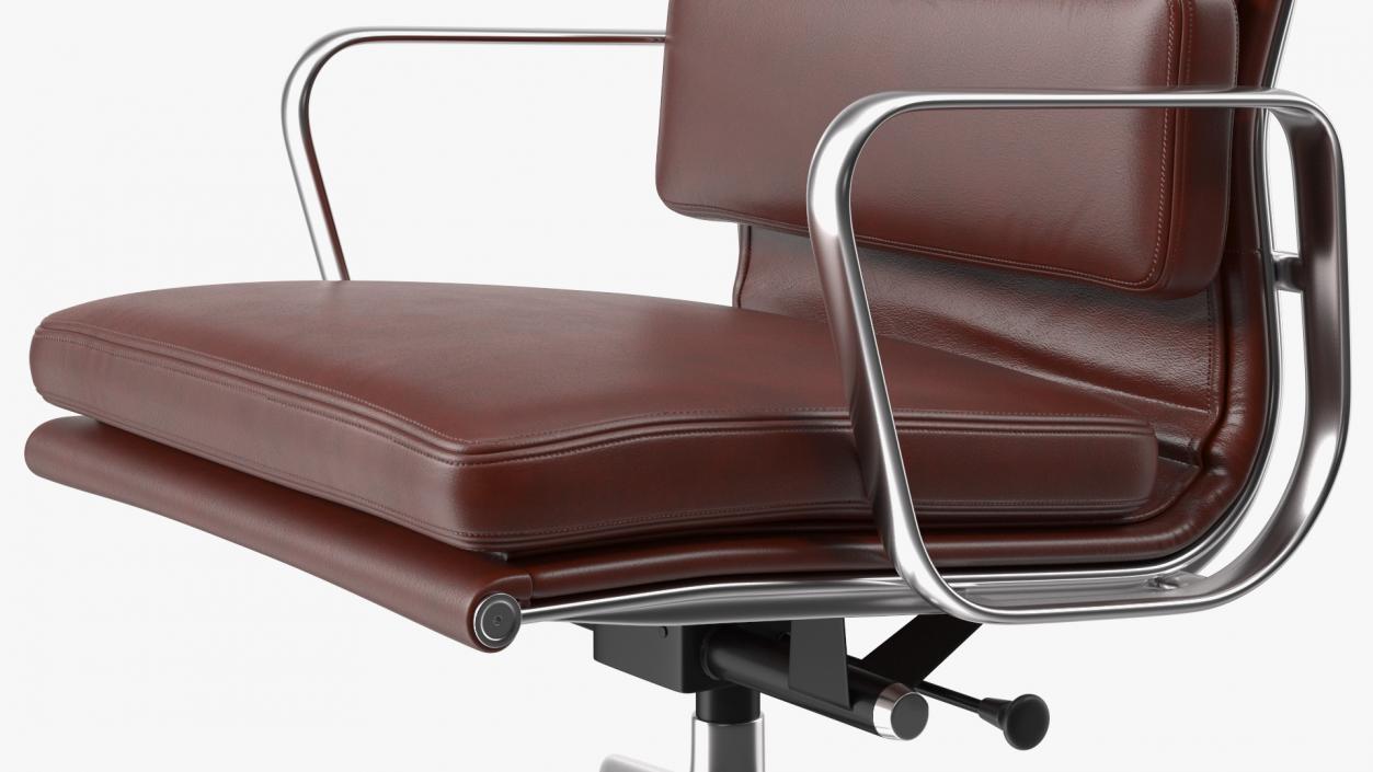 3D model Management Chair Brown Leather