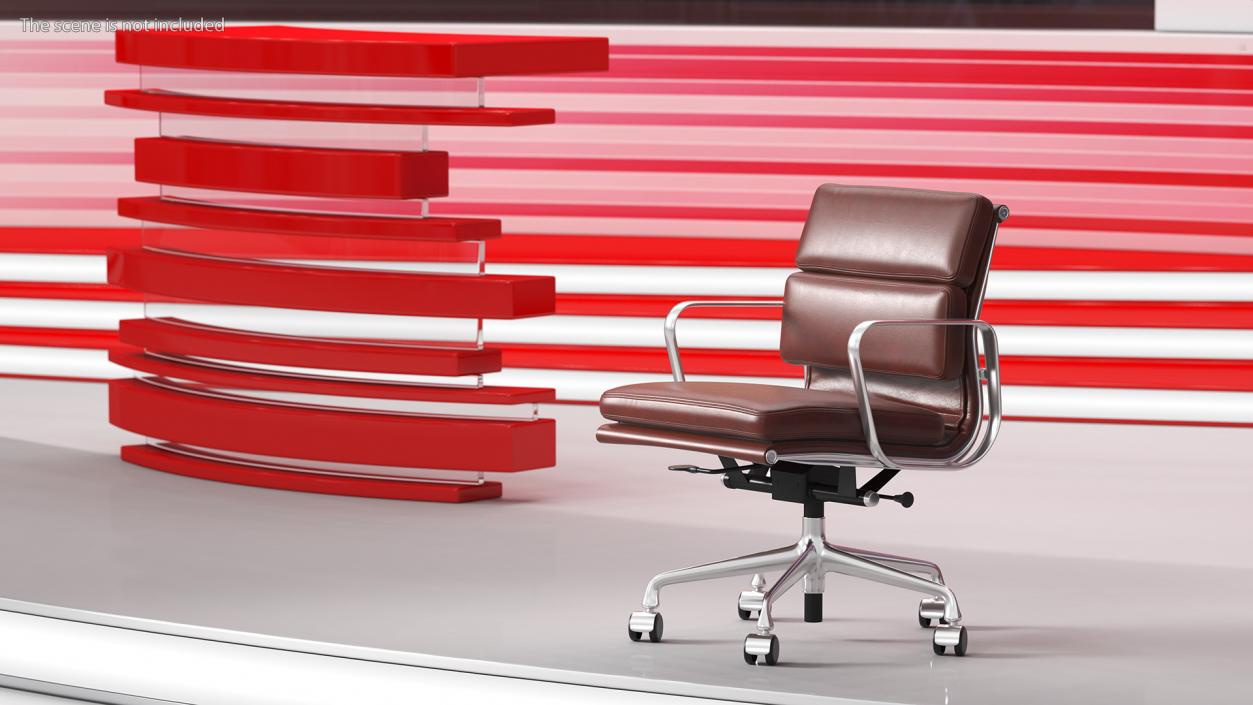 3D model Management Chair Brown Leather