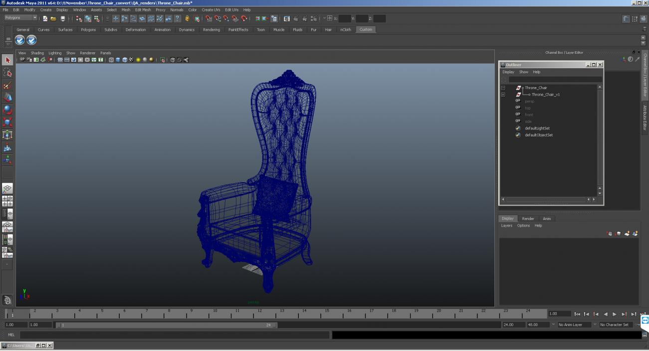 Throne Chair 3D