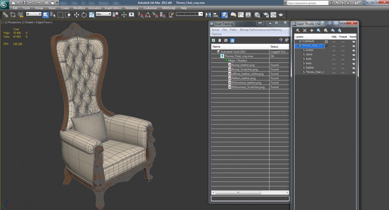 Throne Chair 3D