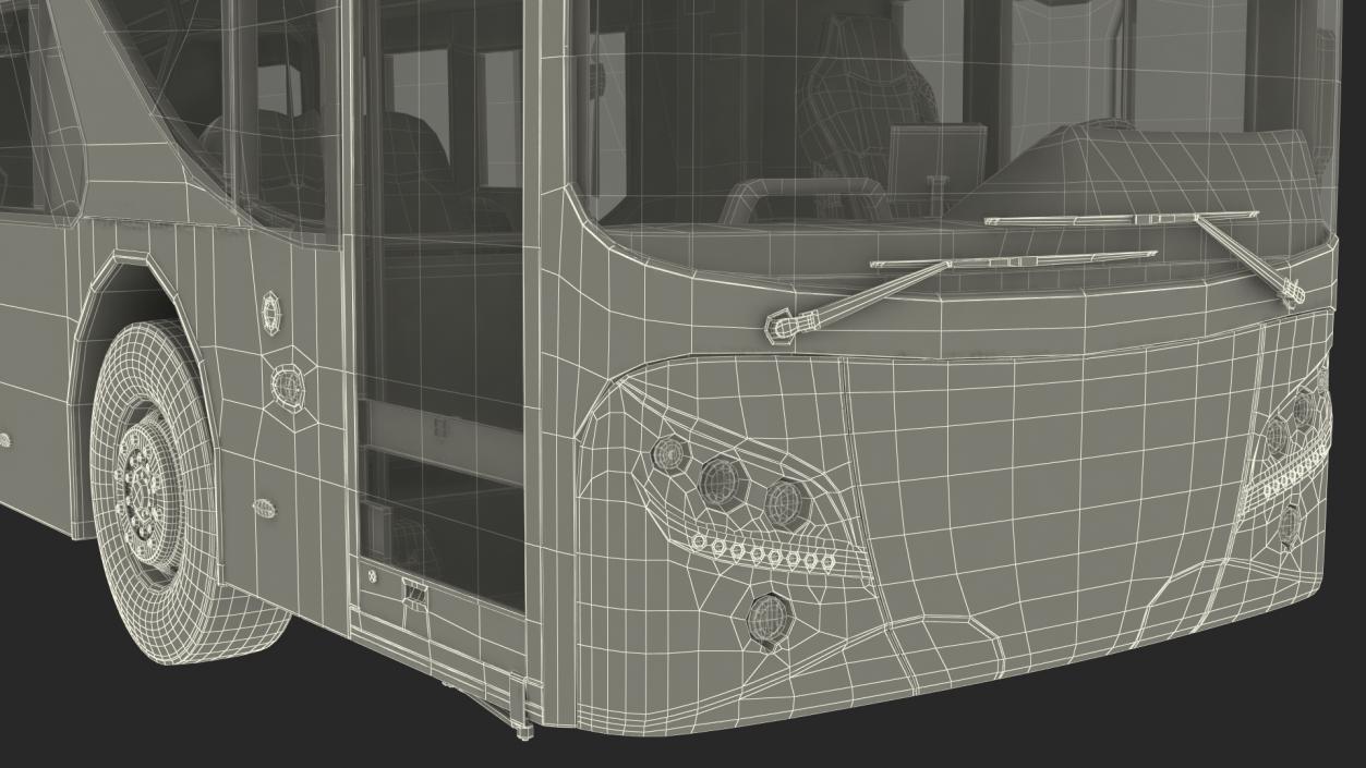 3D Open Air Double Decker Tour Hop Bus Rigged for Maya