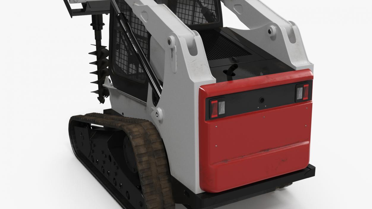 3D model Compact Tracked Loader with Auger 2