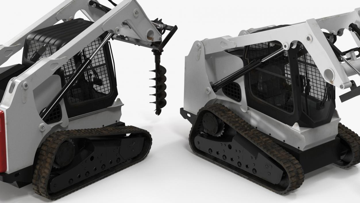 3D model Compact Tracked Loader with Auger 2