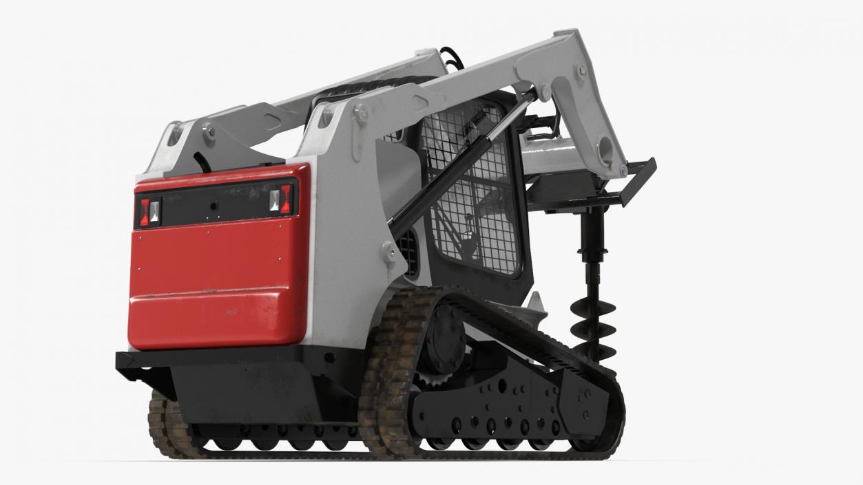 3D model Compact Tracked Loader with Auger 2