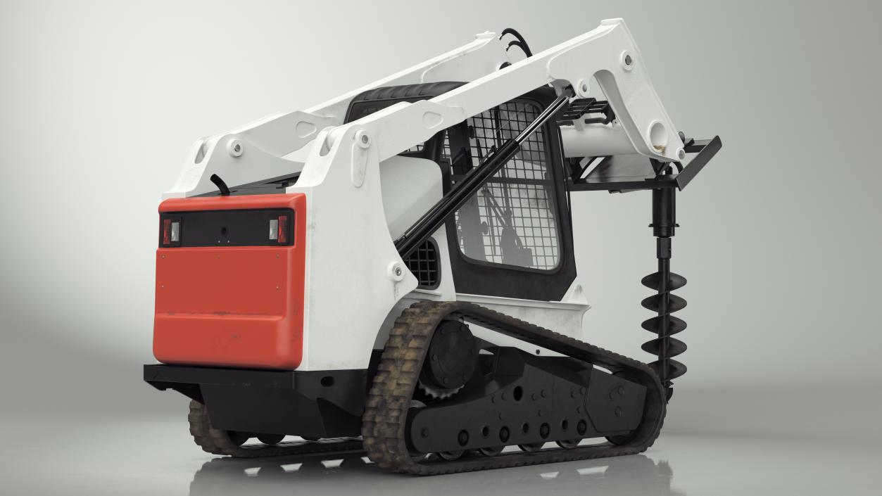 3D model Compact Tracked Loader with Auger 2