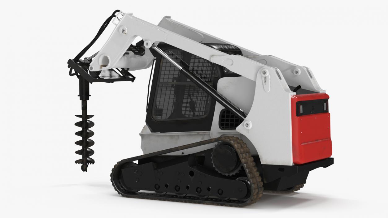 3D model Compact Tracked Loader with Auger 2