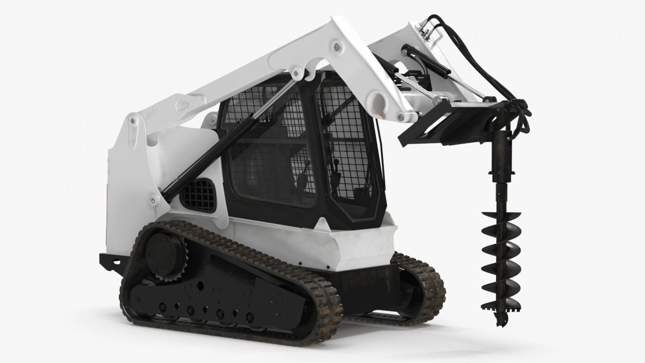 3D model Compact Tracked Loader with Auger 2