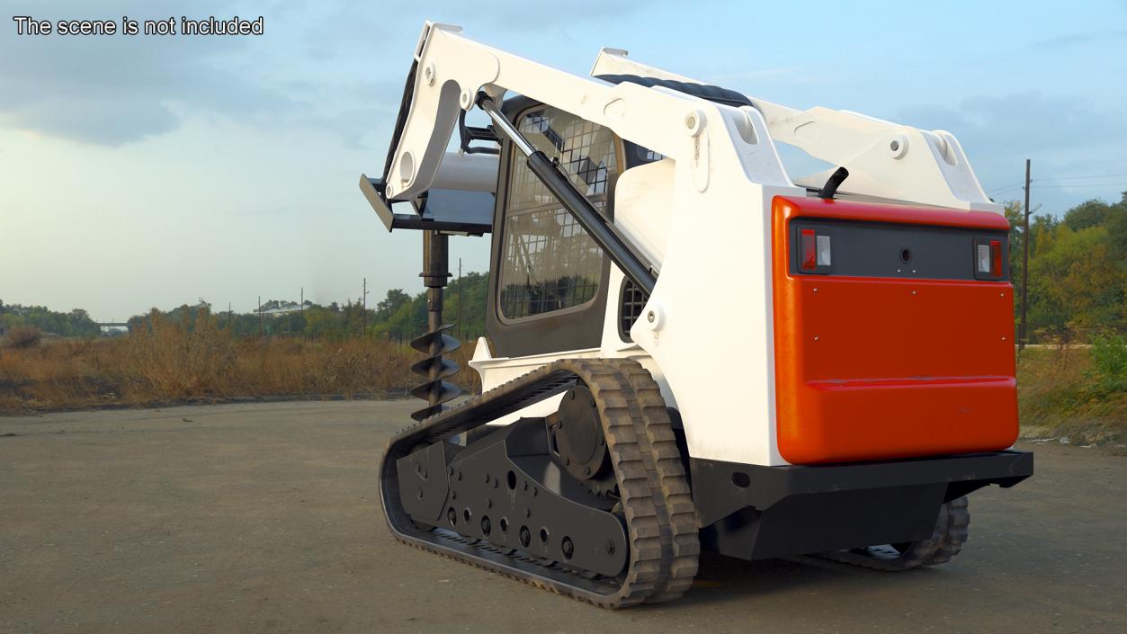 3D model Compact Tracked Loader with Auger 2