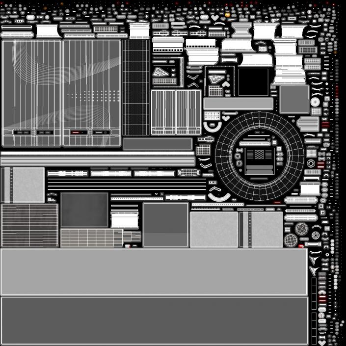 3D Futuristic Semi Truck with Trailer Rigged