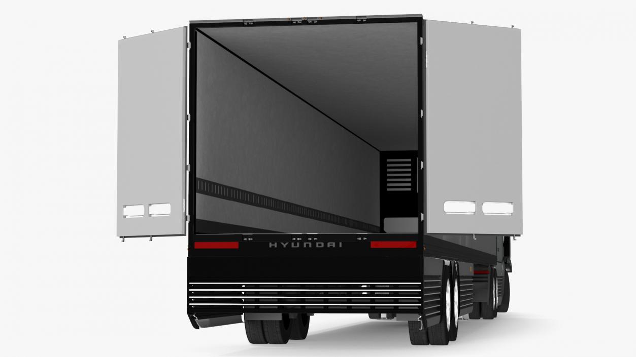 3D Futuristic Semi Truck with Trailer Rigged