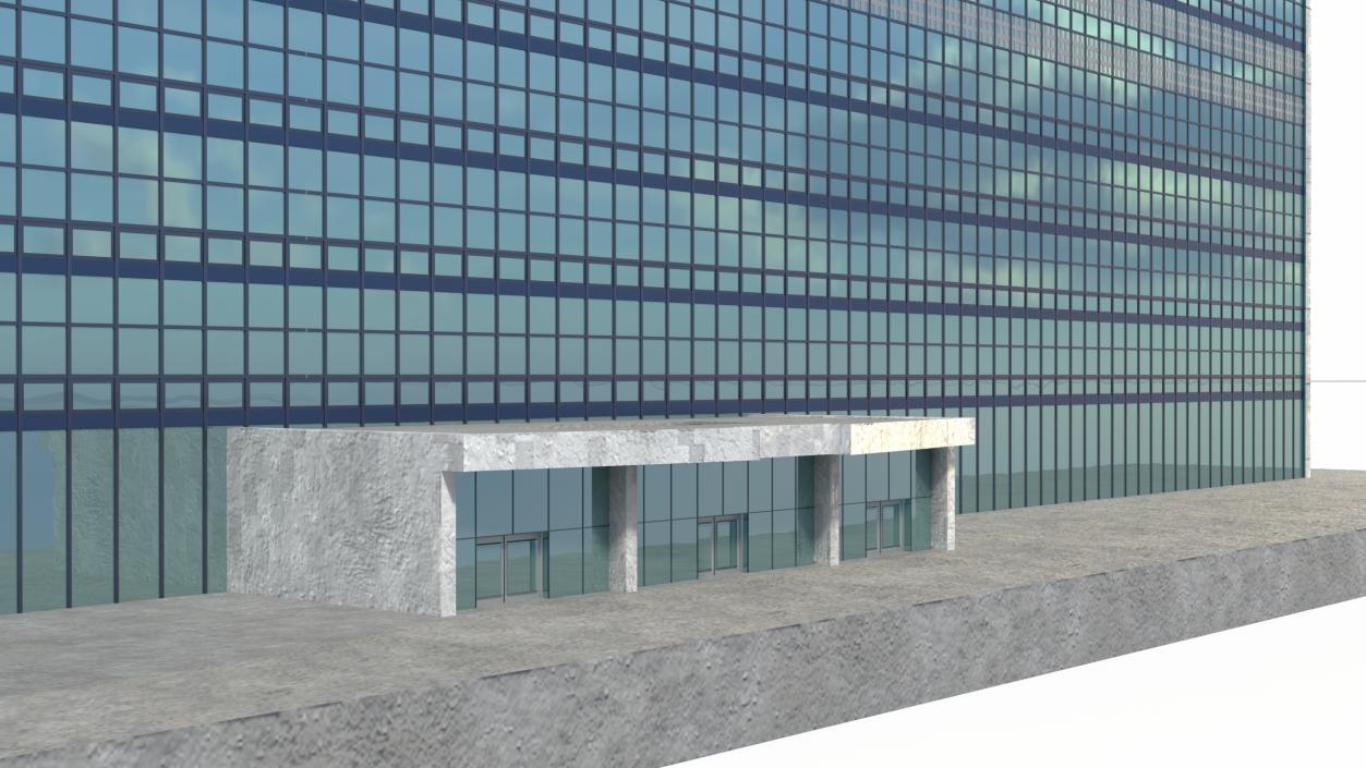 3D model United Nations Secretariat Building