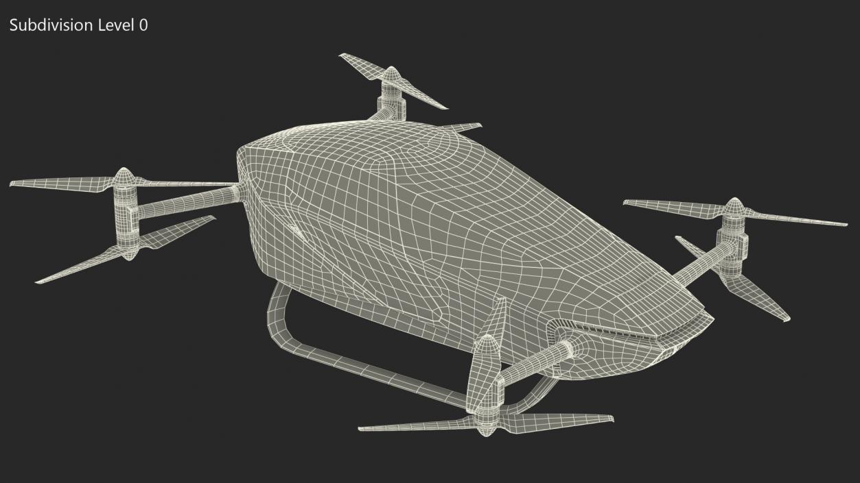 3D Xpeng X2 Flying Car Rigged