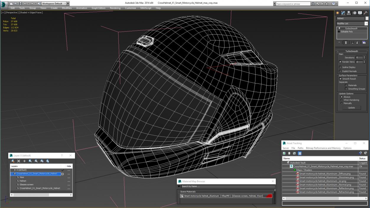 3D CrossHelmet X1 Smart Motorcycle Helmet model