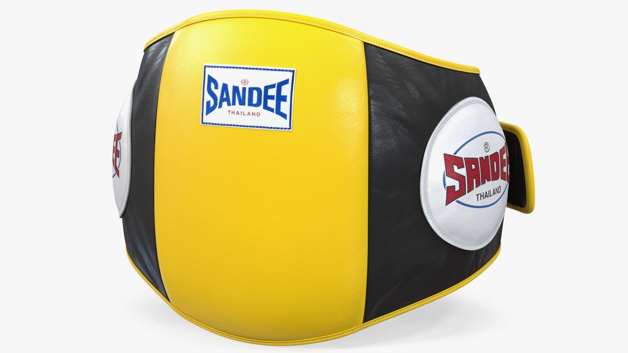 Sandee Velcro Belly Pad Maneken Black Yellow 3D model