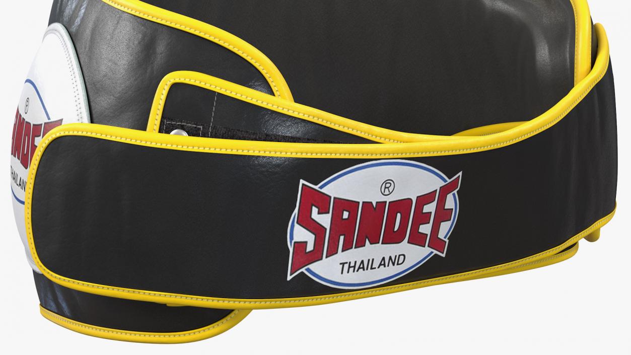 Sandee Velcro Belly Pad Maneken Black Yellow 3D model