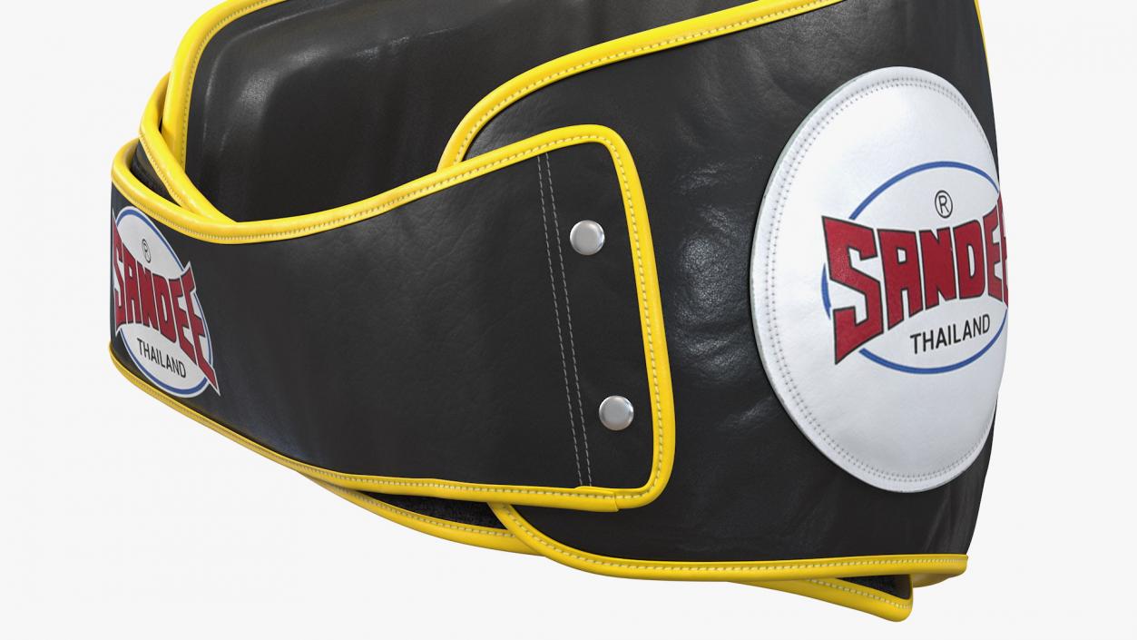 Sandee Velcro Belly Pad Maneken Black Yellow 3D model