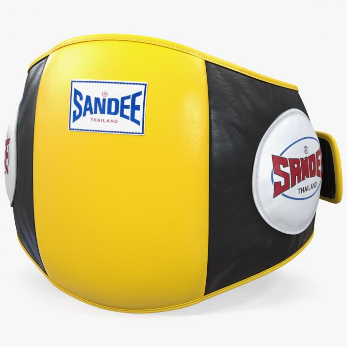 Sandee Velcro Belly Pad Maneken Black Yellow 3D model