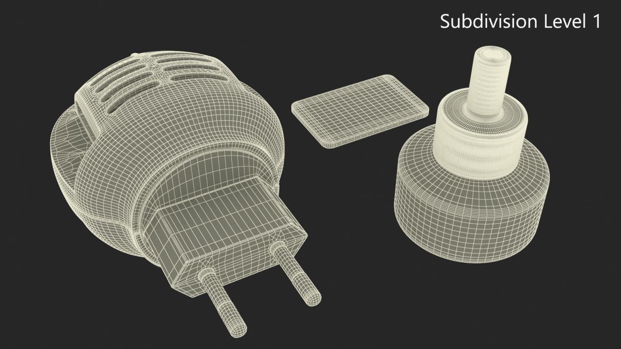 Mosquito Repellent Set Red Disassembled 3D model