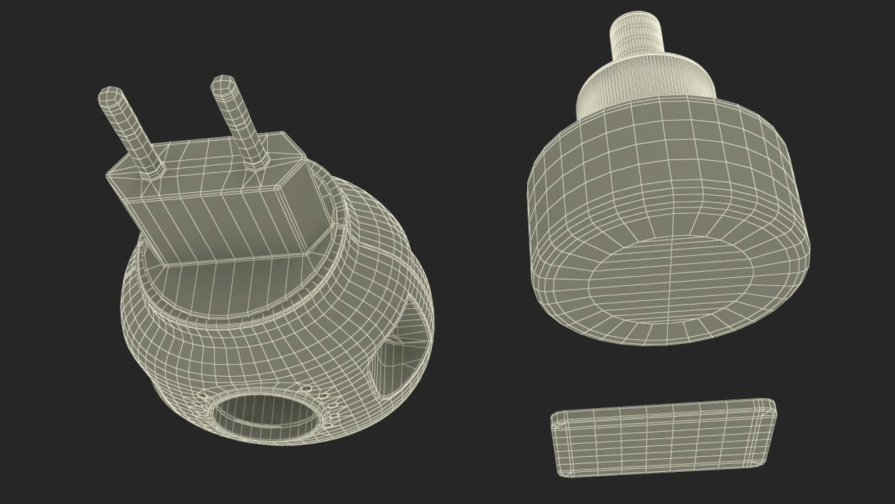 Mosquito Repellent Set Red Disassembled 3D model