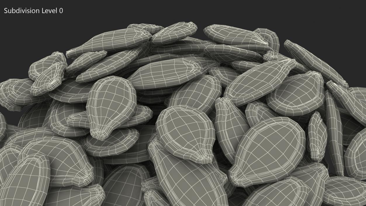 Pumpkin Seeds in Shell 3D