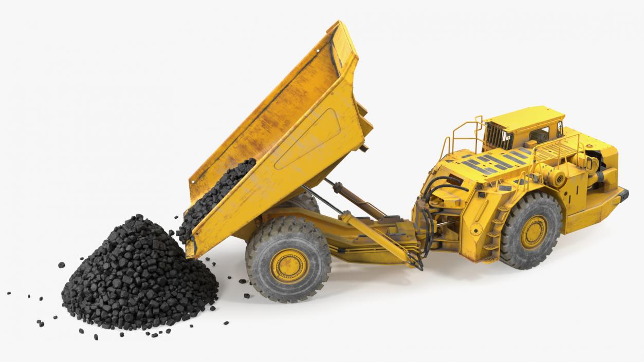 Underground Truck Unload Coal 3D model