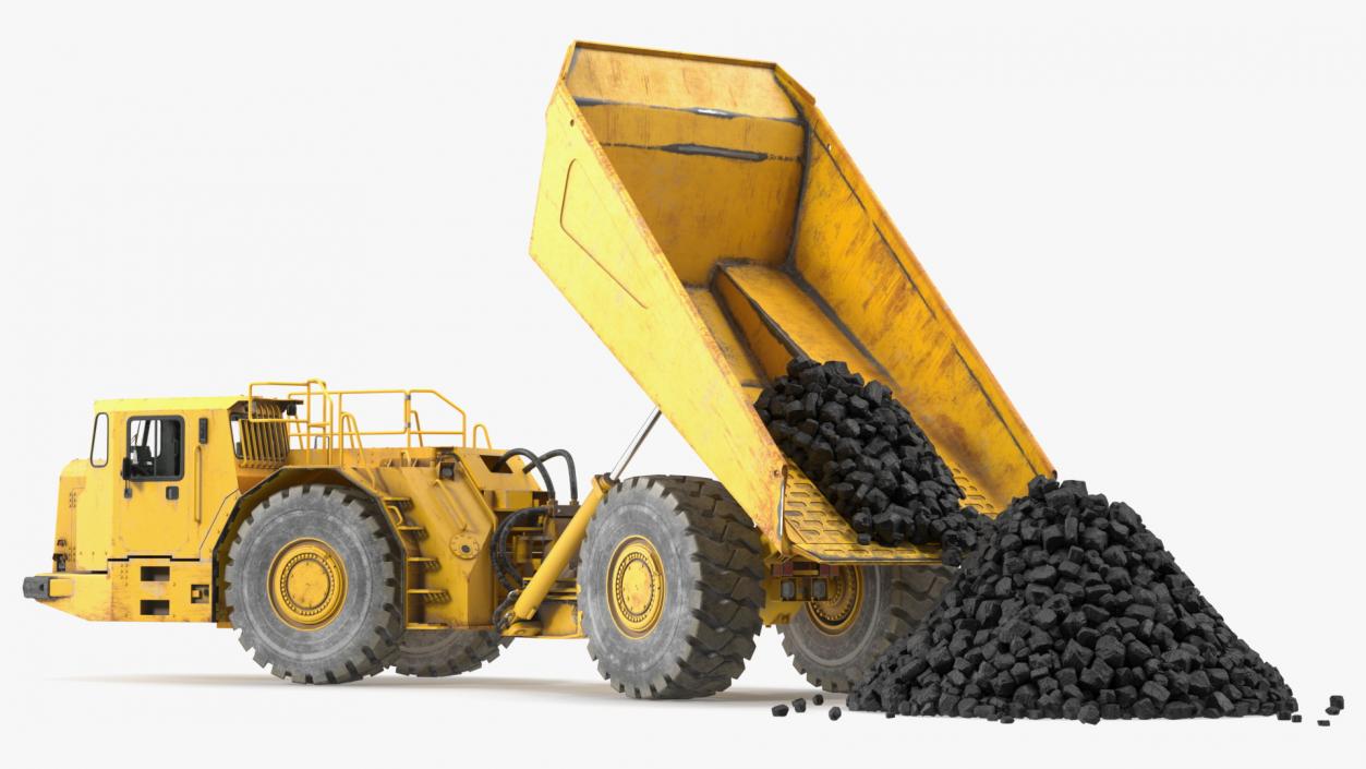 Underground Truck Unload Coal 3D model