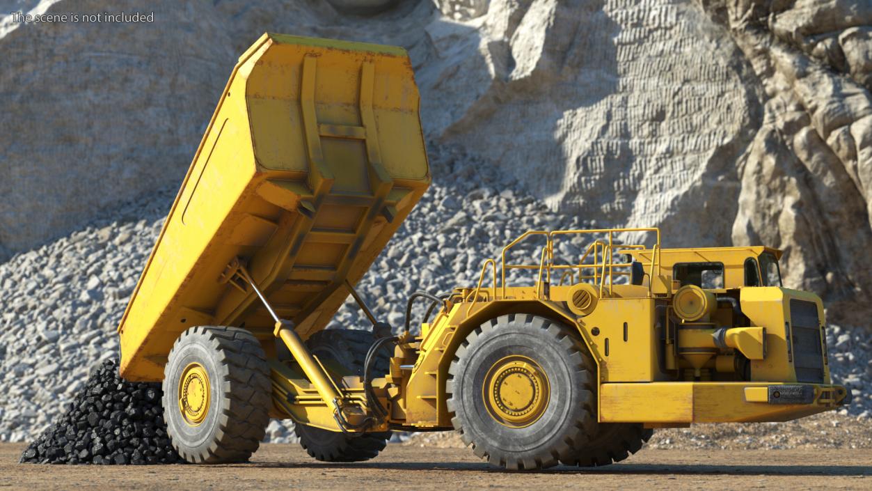 Underground Truck Unload Coal 3D model