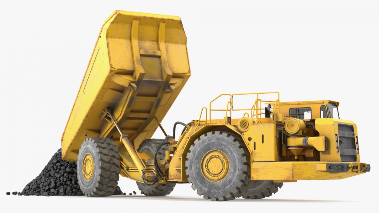 Underground Truck Unload Coal 3D model